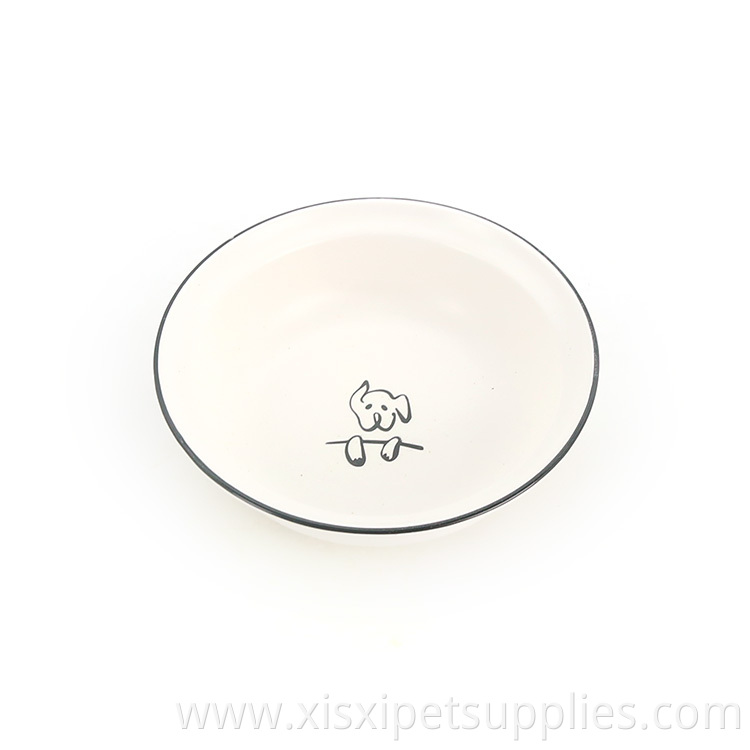 Supporting OEM/ODM Simplified Pet Feeding Bowl Two Sizes Ceramic Pet Bowl